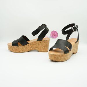Dolce Vita Black 9.5 Leather Sandals NEW